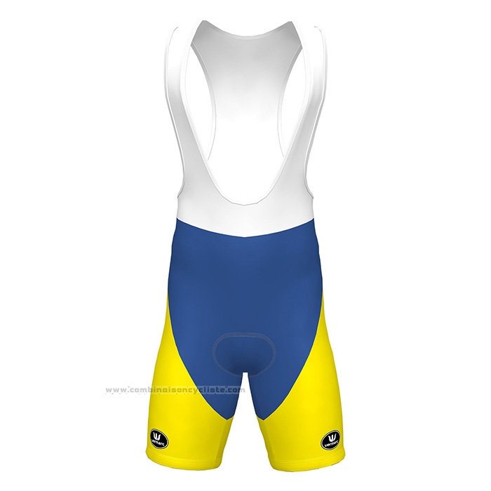 2022 Maillot Cyclisme Sport Vlaanderen-Baloise Bleu Jaune Manches Courtes et Cuissard